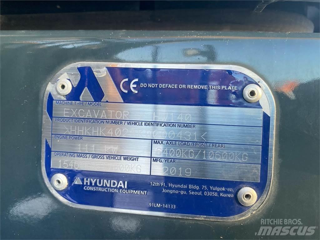 Hyundai HW140 Lastik tekerli ekskavatörler