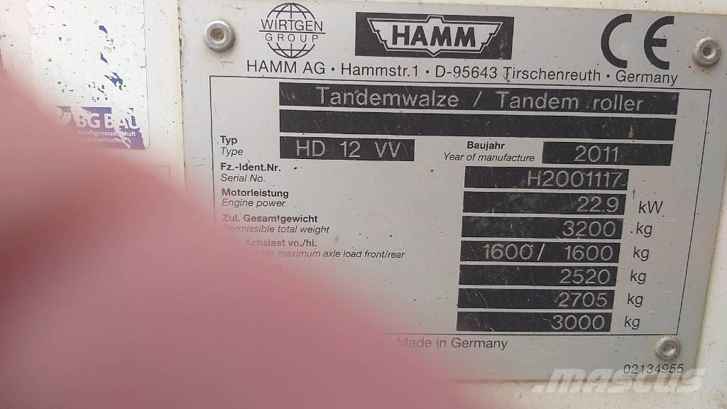 Hamm HD 12 VV Çift tamburlu silindirler