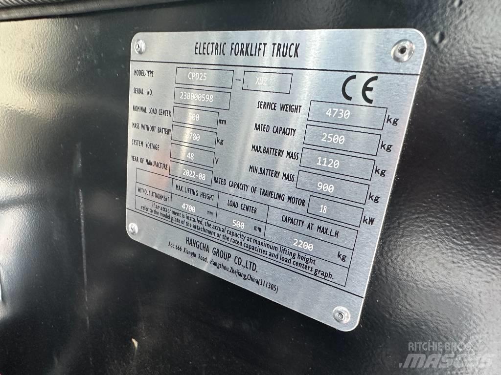 Hangcha CPD25-XD2 Elektrikli forkliftler