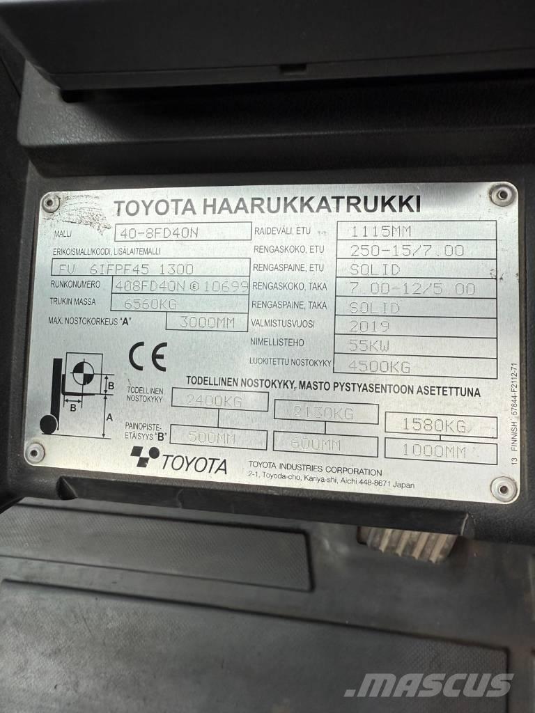 Toyota 40-8 FD 40 N Dizel forkliftler