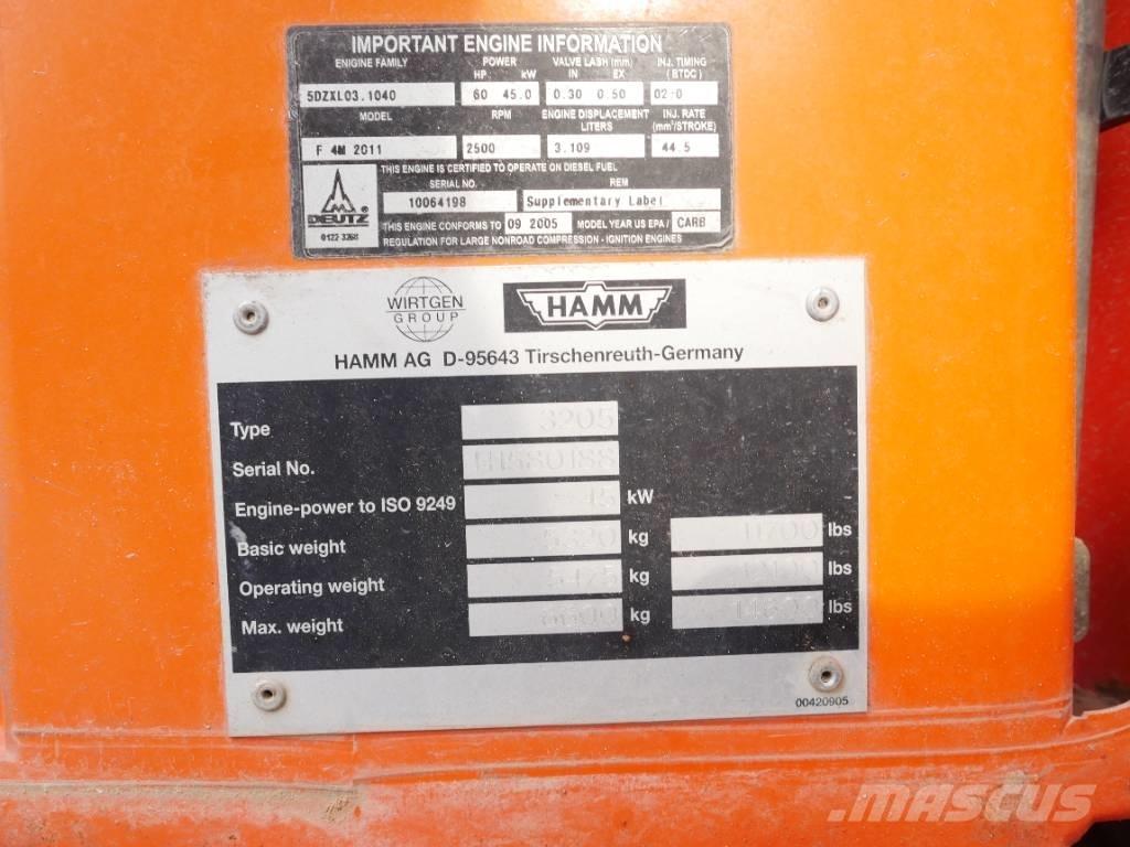 Hamm 3205 Zemin sıkıştırma makineleri