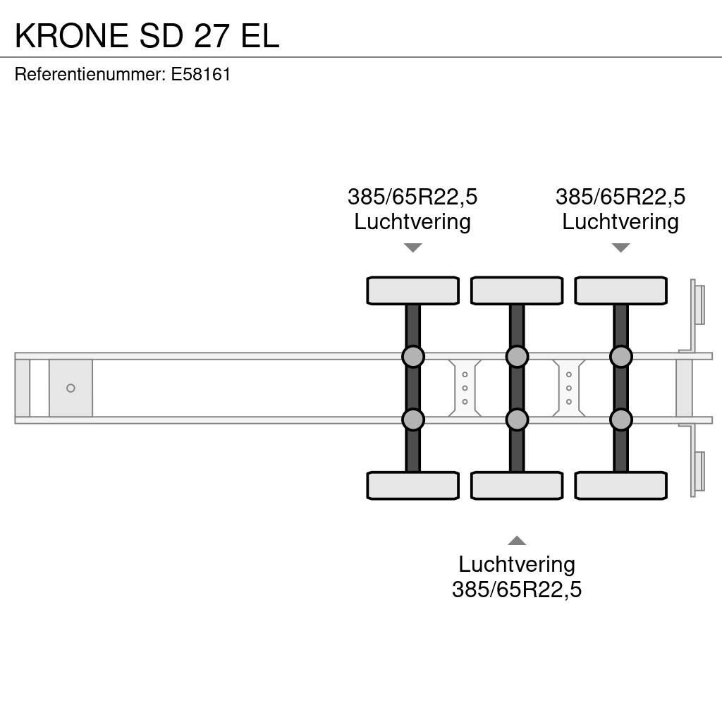 Krone SD 27 EL Flatbed çekiciler