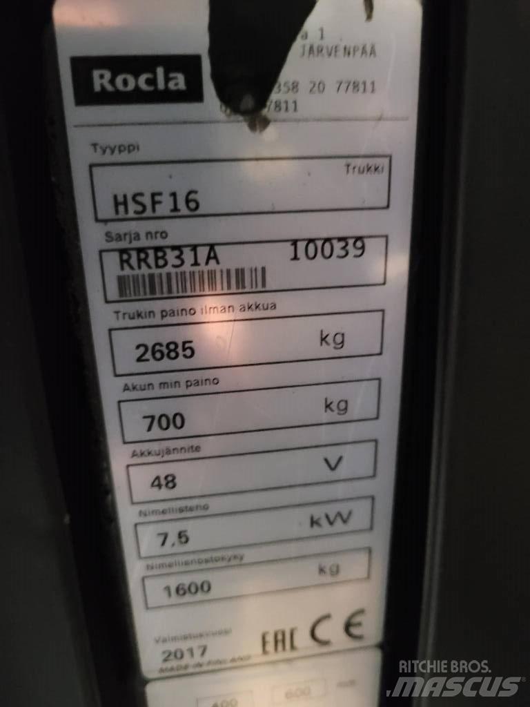 Rocla HSF16 Reach truck - depo içi istif araçları