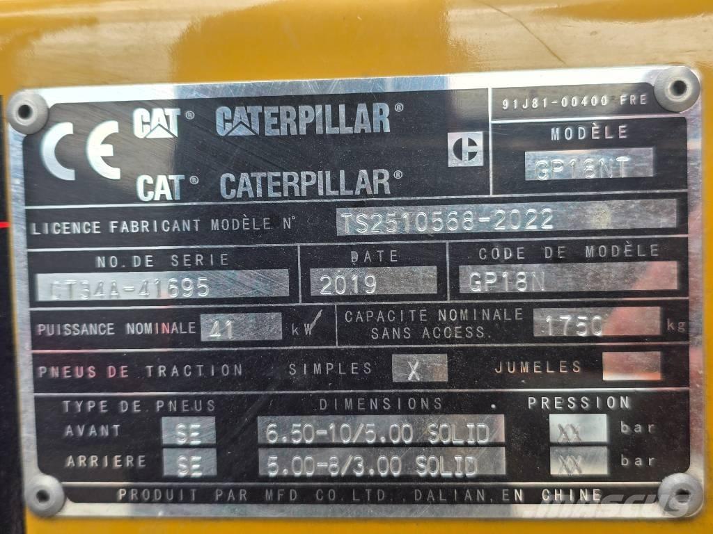 CAT GP 18 NT LPG'li forkliftler