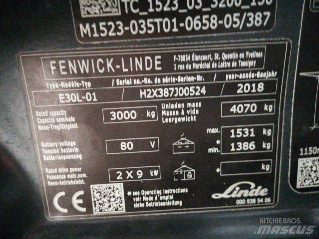 Linde E30L-01 Elektrikli forkliftler