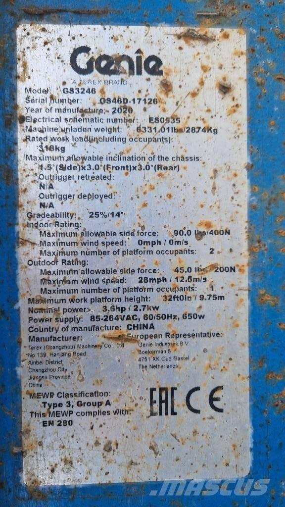 Genie GS 3246 Makasli platformlar
