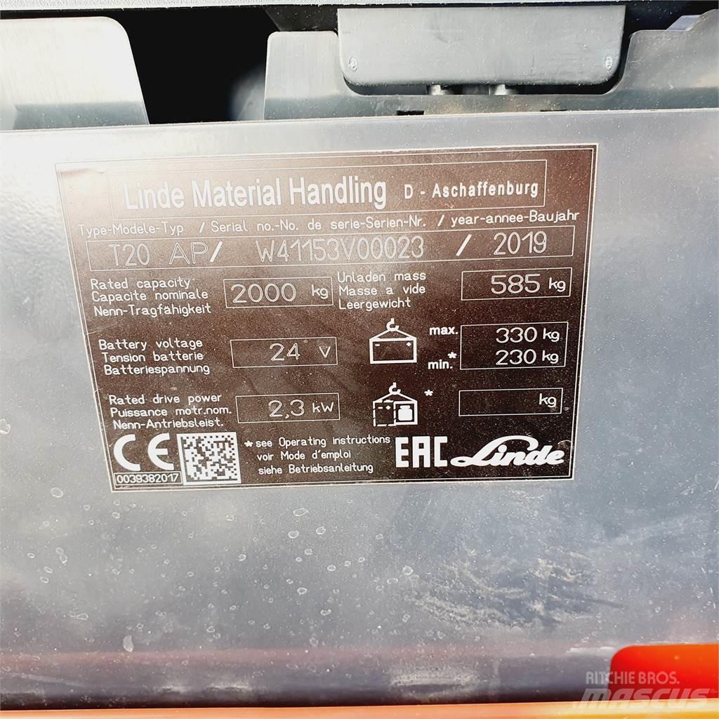 Linde T20AP Narrow Düsük seviye kaldirici