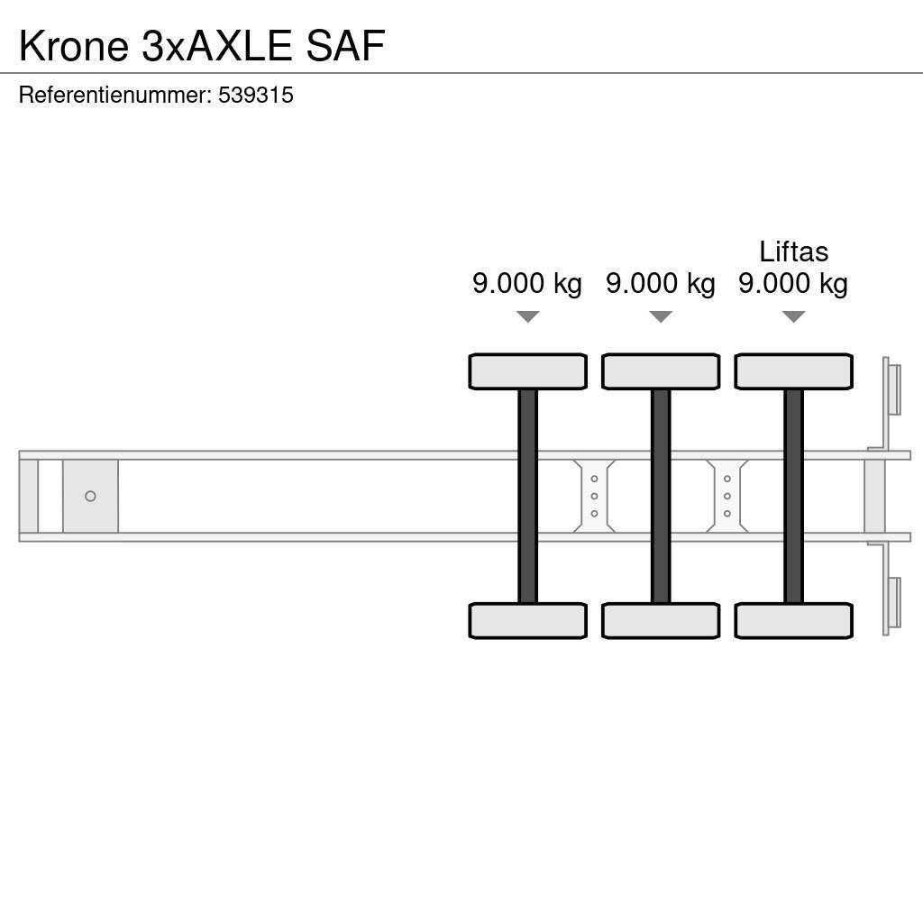 Krone 3xAXLE SAF Kapali kasa yari römorklar