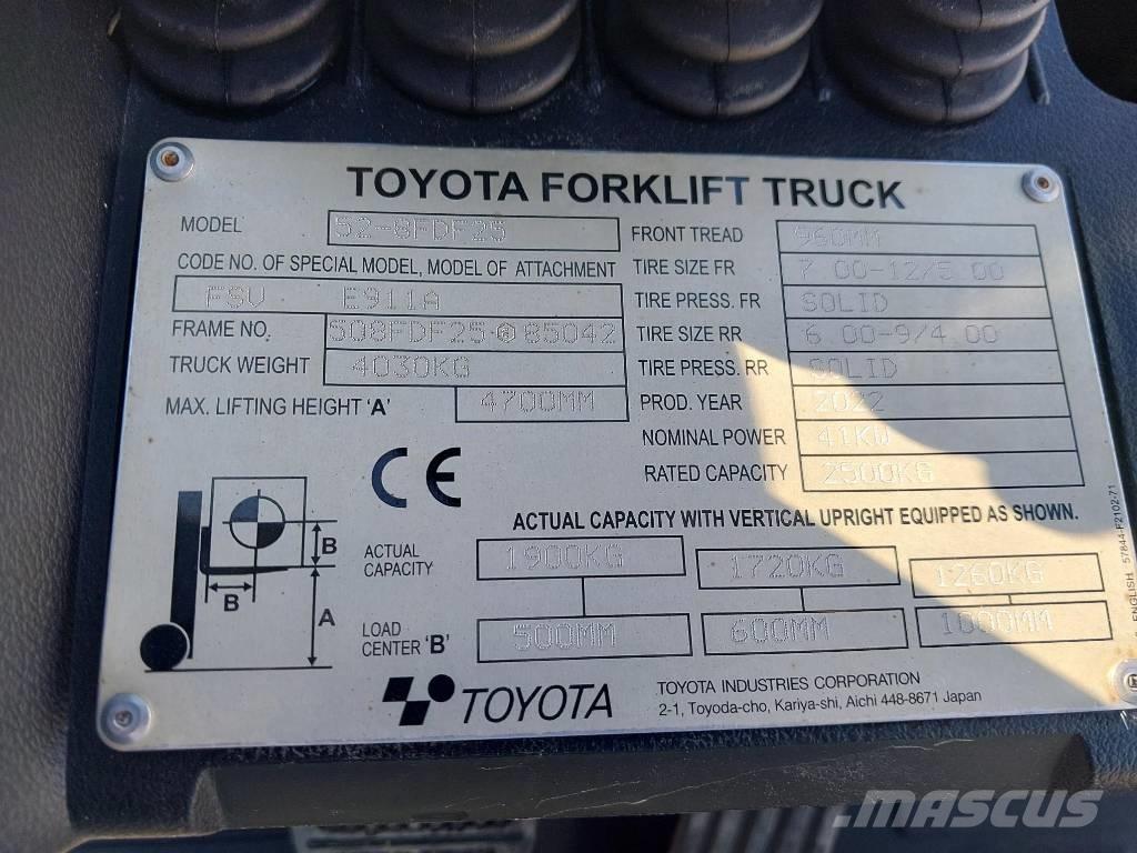 Toyota 52-8 FD F 25 Dizel forkliftler