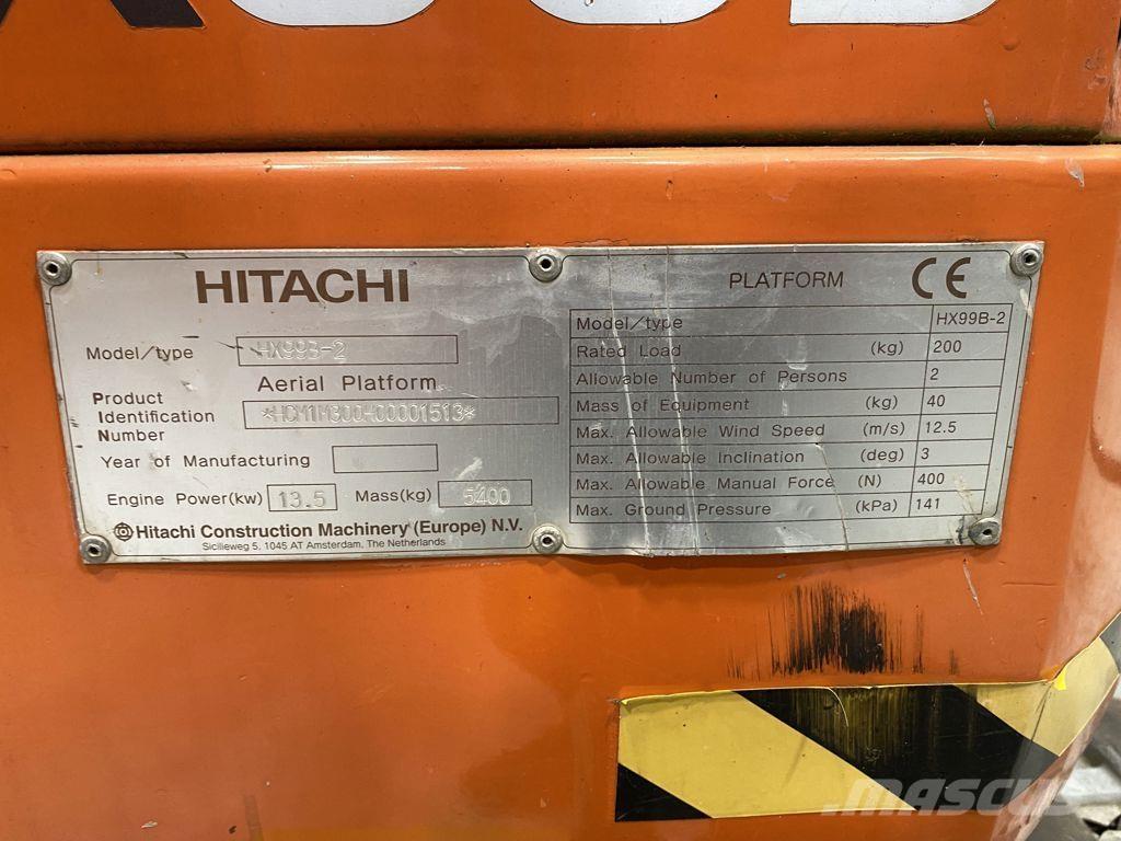 Hitachi HX99B-2 Teleskopik personel platformları