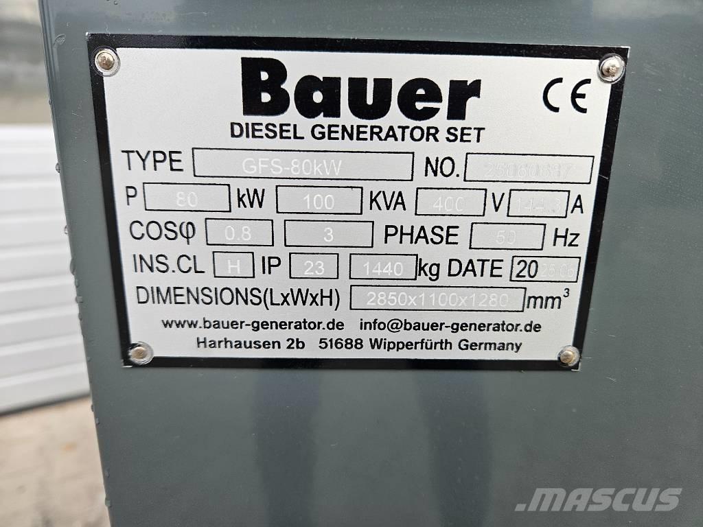 Bauer GFS-80Kw Dizel Jeneratörler