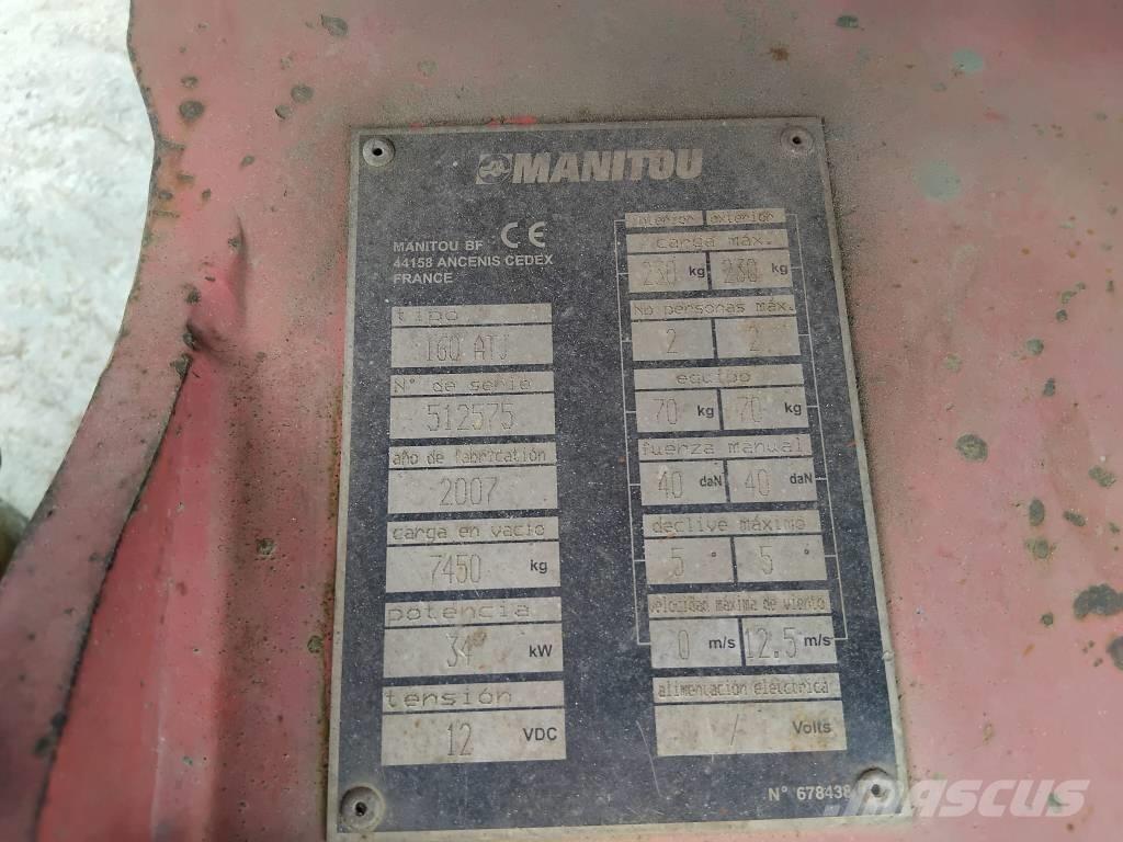 Manitou 160 ATJ Körüklü personel platformları