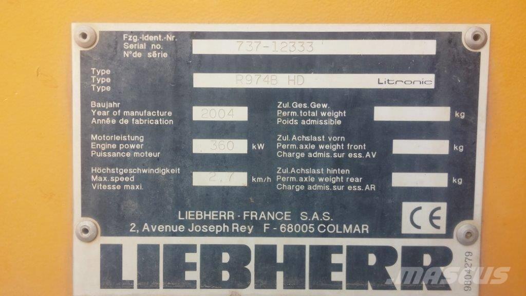 Liebherr R 974 B HD Paletli ekskavatörler