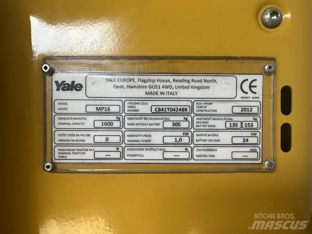 Yale MP16 Düsük seviye kaldirici