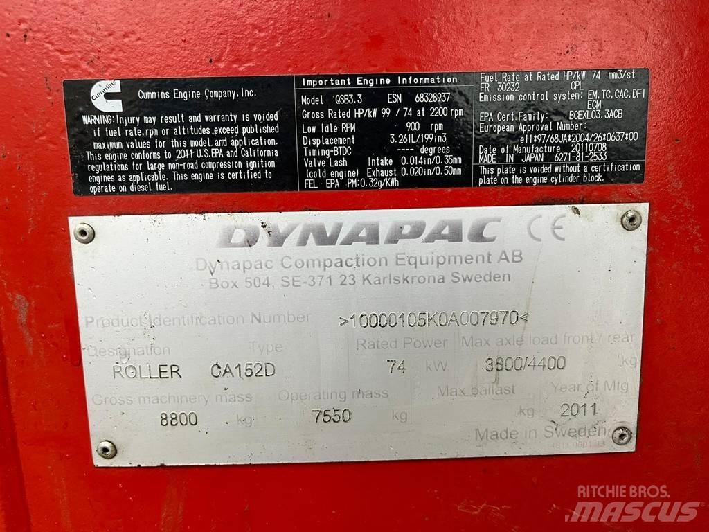 Dynapac CA152D Tek tamburlu silindirler
