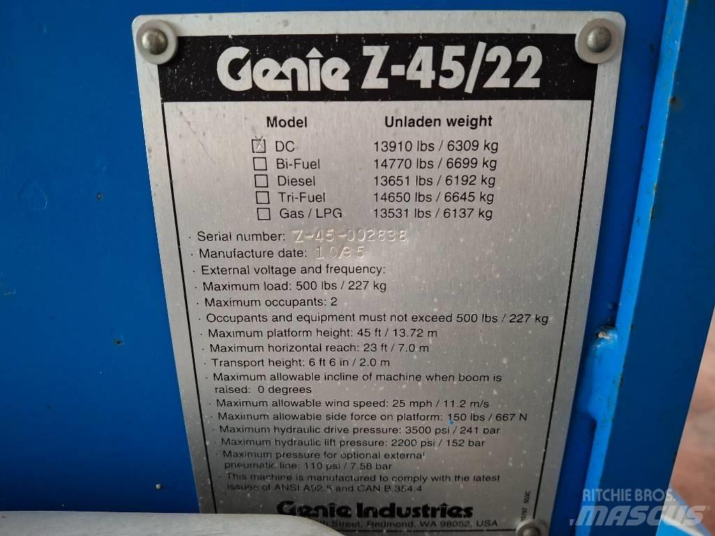 Genie Z 45/22 BOOM Körüklü personel platformları