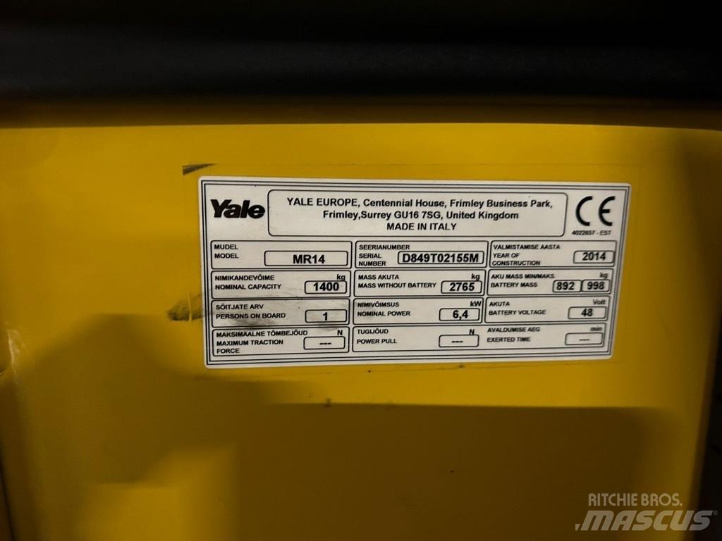 Yale MR 14 Reach truck - depo içi istif araçları