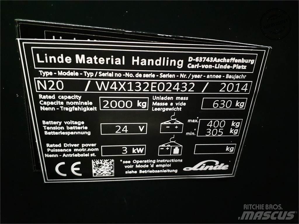Linde N20-lang Düsük seviye siparis toplayici
