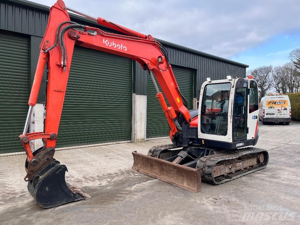 Kubota KX 080-3 Mini ekskavatörler, 7 tona dek