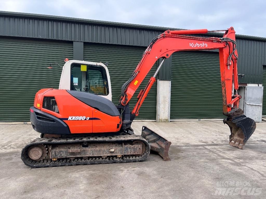 Kubota KX 080-3 Mini ekskavatörler, 7 tona dek