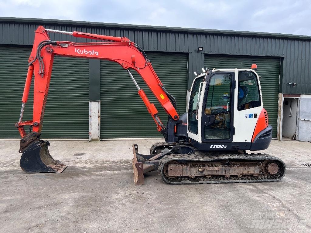 Kubota KX 080-3 Mini ekskavatörler, 7 tona dek