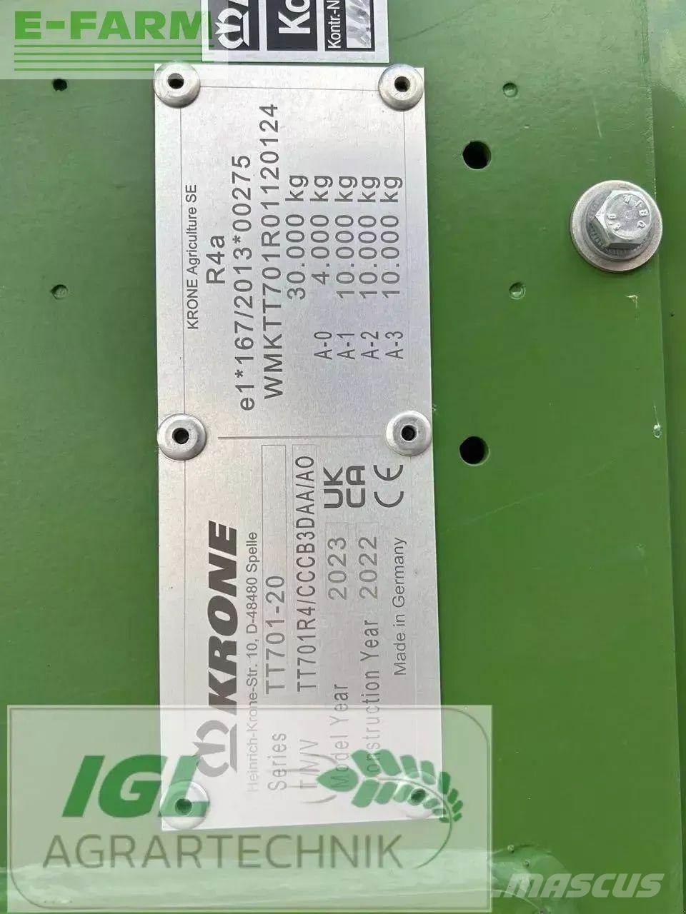 Krone tx 560 Hububat/Silaj Römorkları