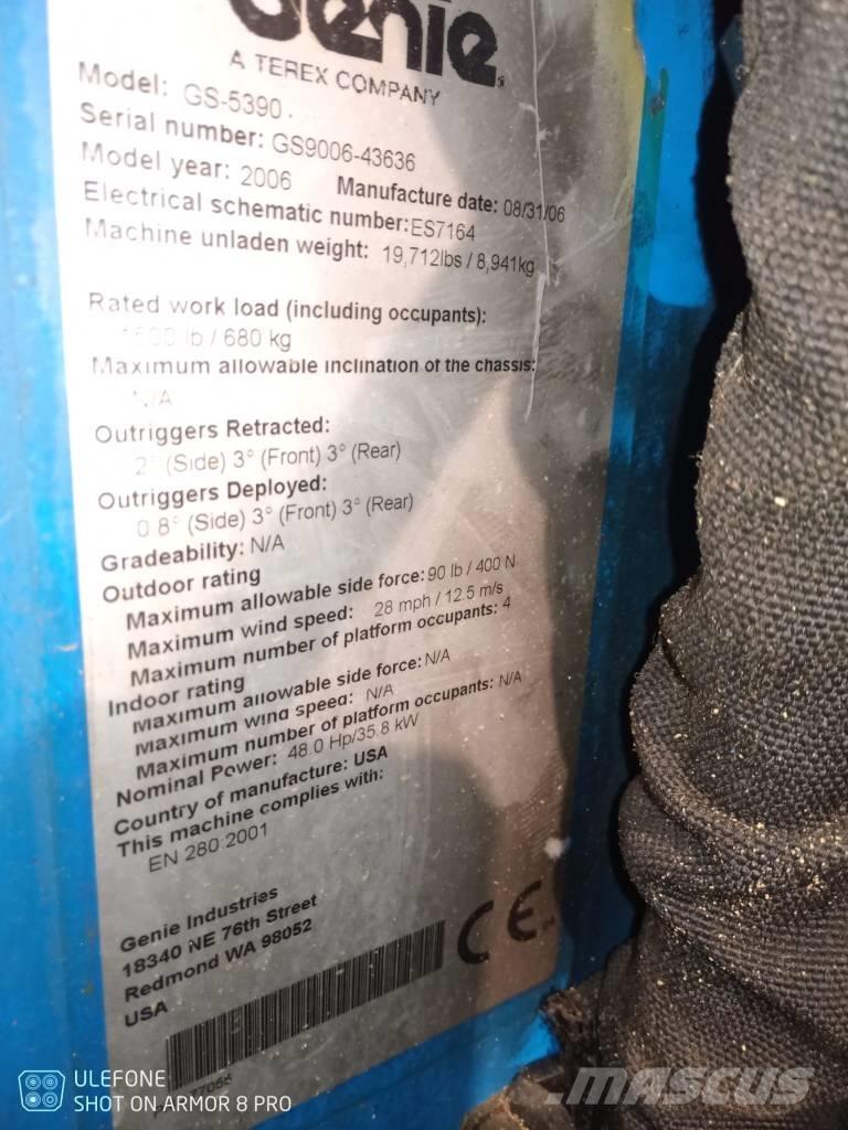 Genie GS 5390 RT Makasli platformlar