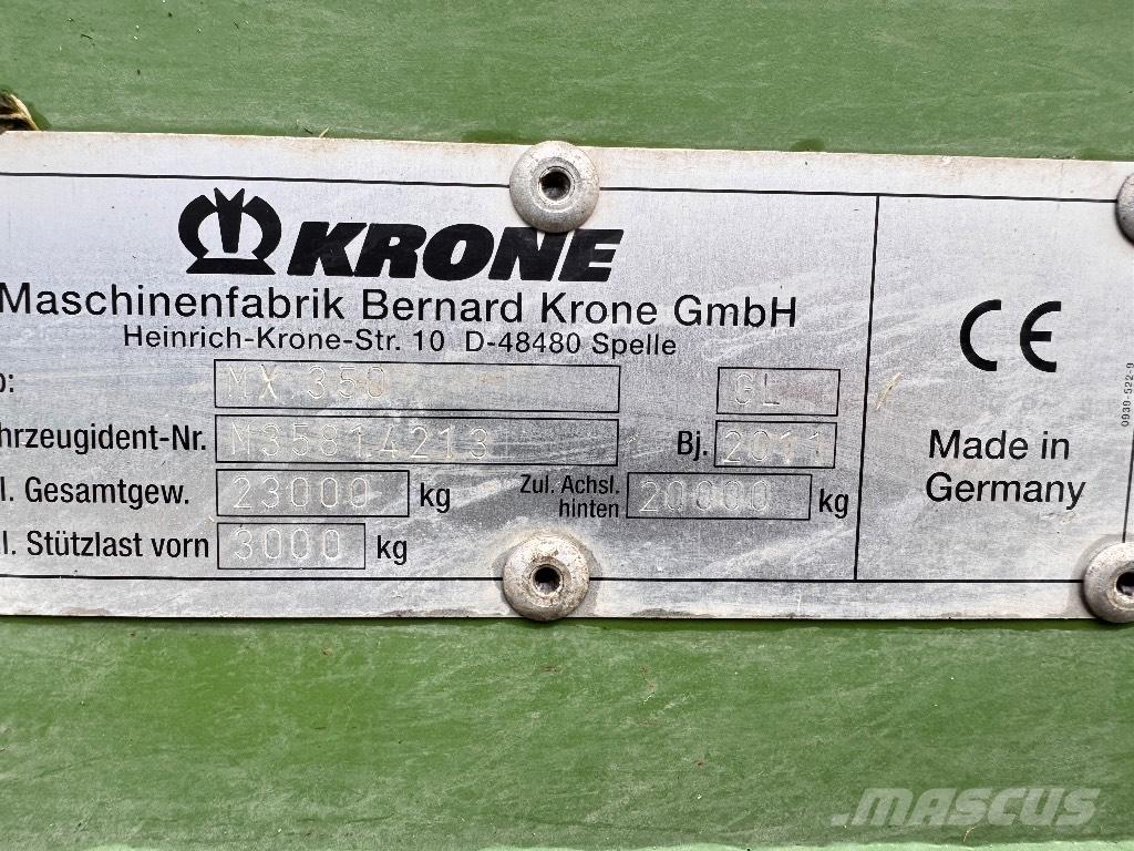 Krone MX 350 GL Kendi yükler römorklar