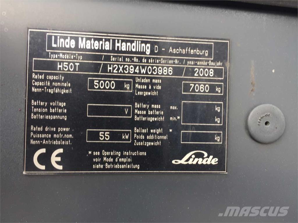 Linde H50T LPG'li forkliftler