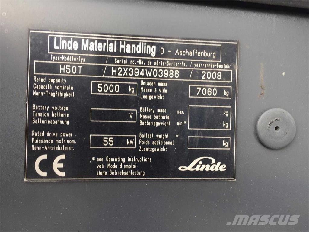 Linde H50T LPG'li forkliftler