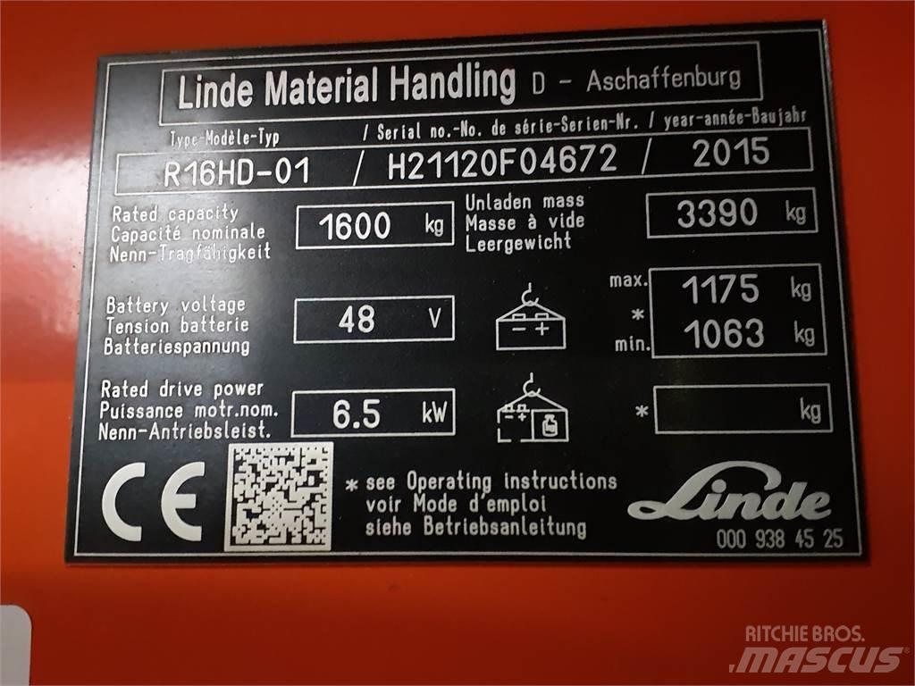 Linde R16HD Reach truck - depo içi istif araçları