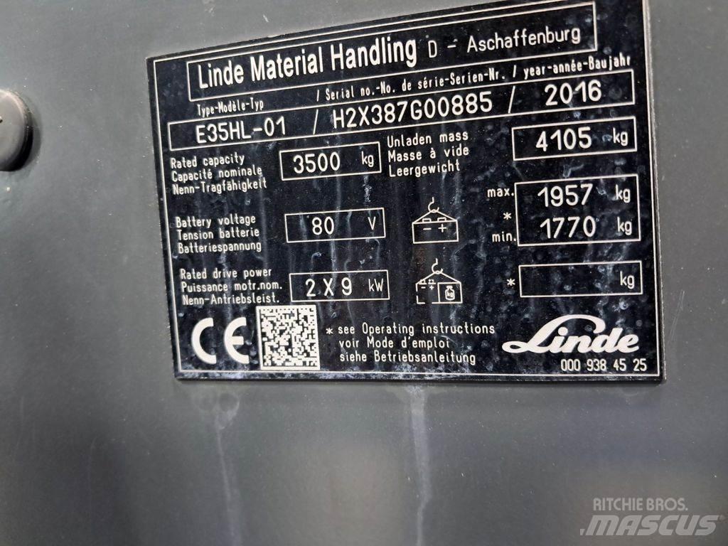 Linde E35HL-01 Elektrikli forkliftler