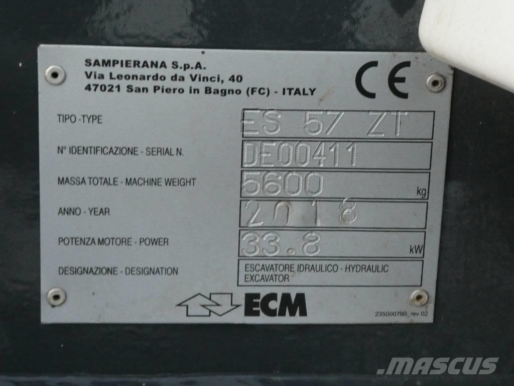 ECM ES 57 ZT Mini ekskavatörler, 7 tona dek