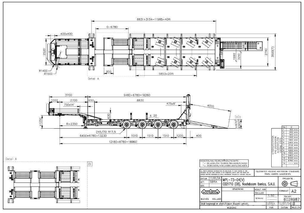 Nooteboom MPL-73-04V Low loader yari çekiciler