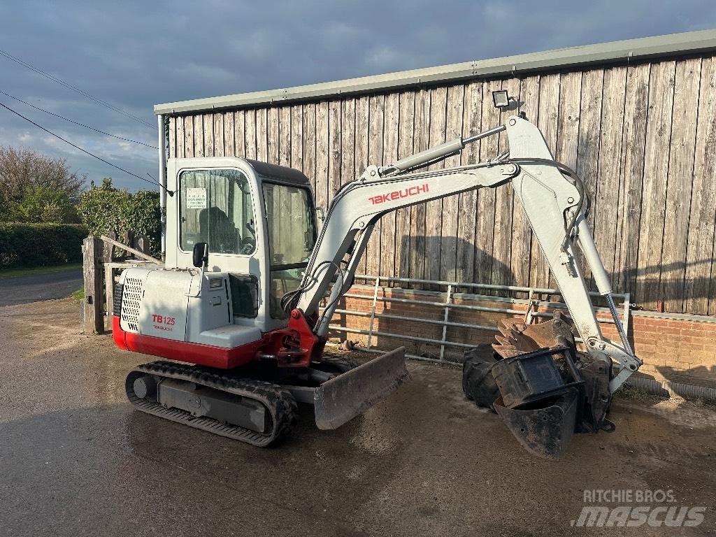Takeuchi TB 125 Mini ekskavatörler, 7 tona dek