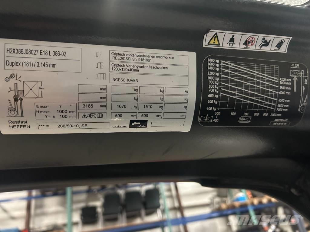 Linde e18l-02 Elektrikli forkliftler