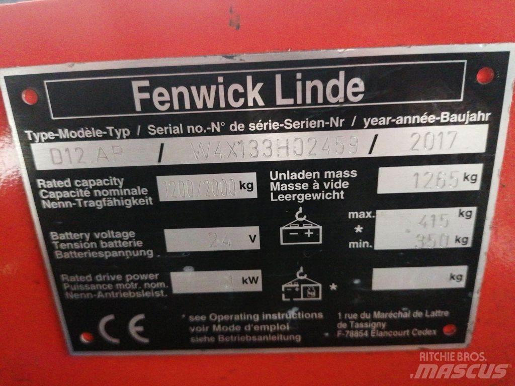 Linde D12AP Yaya kumandali istif makinasi