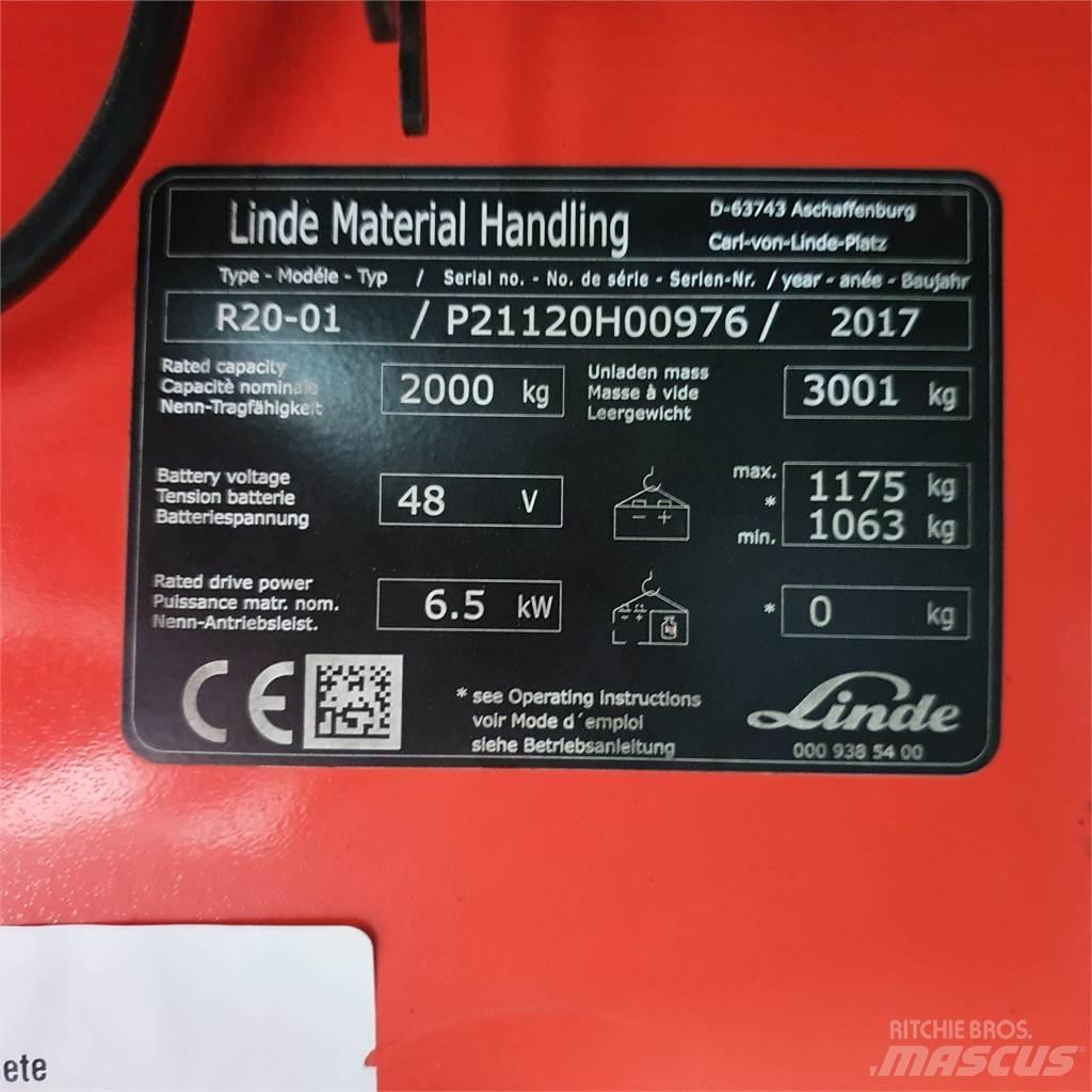Linde R20 Reach truck - depo içi istif araçları