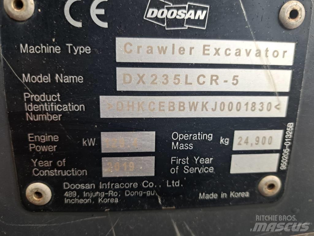 Doosan DX 235 LCR-5 Paletli ekskavatörler