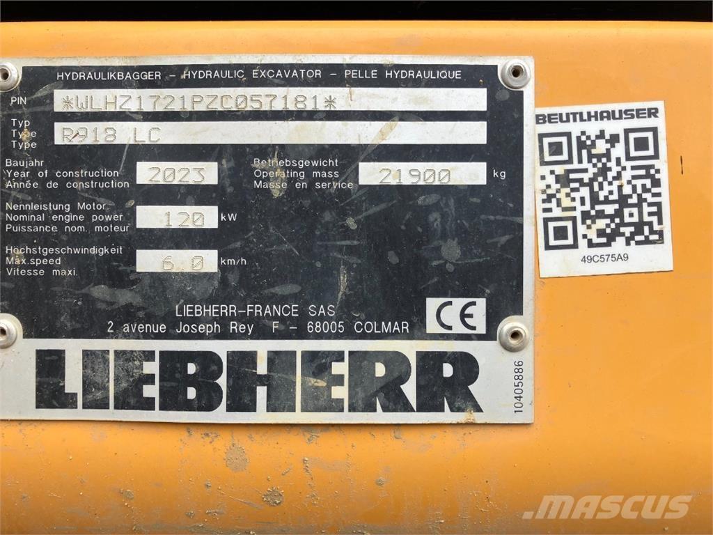 Liebherr R918 Paletli ekskavatörler