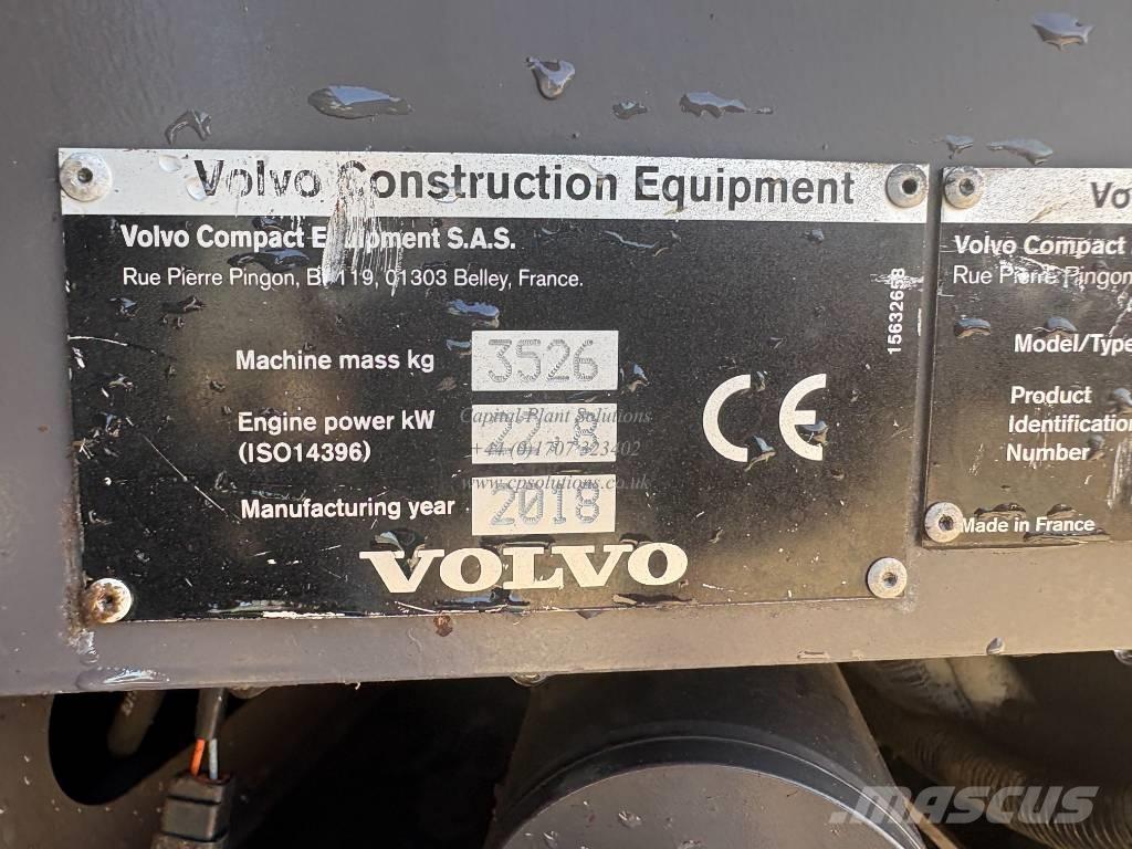 Volvo ECR 35 D Mini ekskavatörler, 7 tona dek