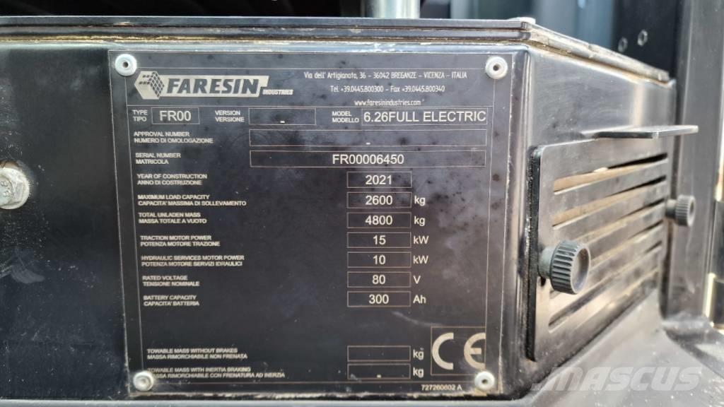 Faresin F6.26 E Teleskopik yükleyiciler