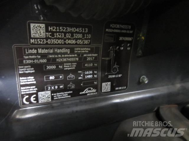 Linde E30H Elektrikli forkliftler