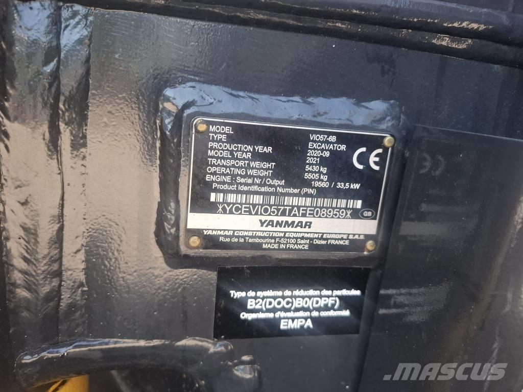 Yanmar vio 57-6B Mini ekskavatörler, 7 tona dek