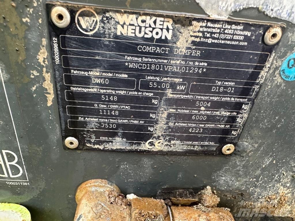Wacker Neuson Dw60 Belden kirma kamyonlar