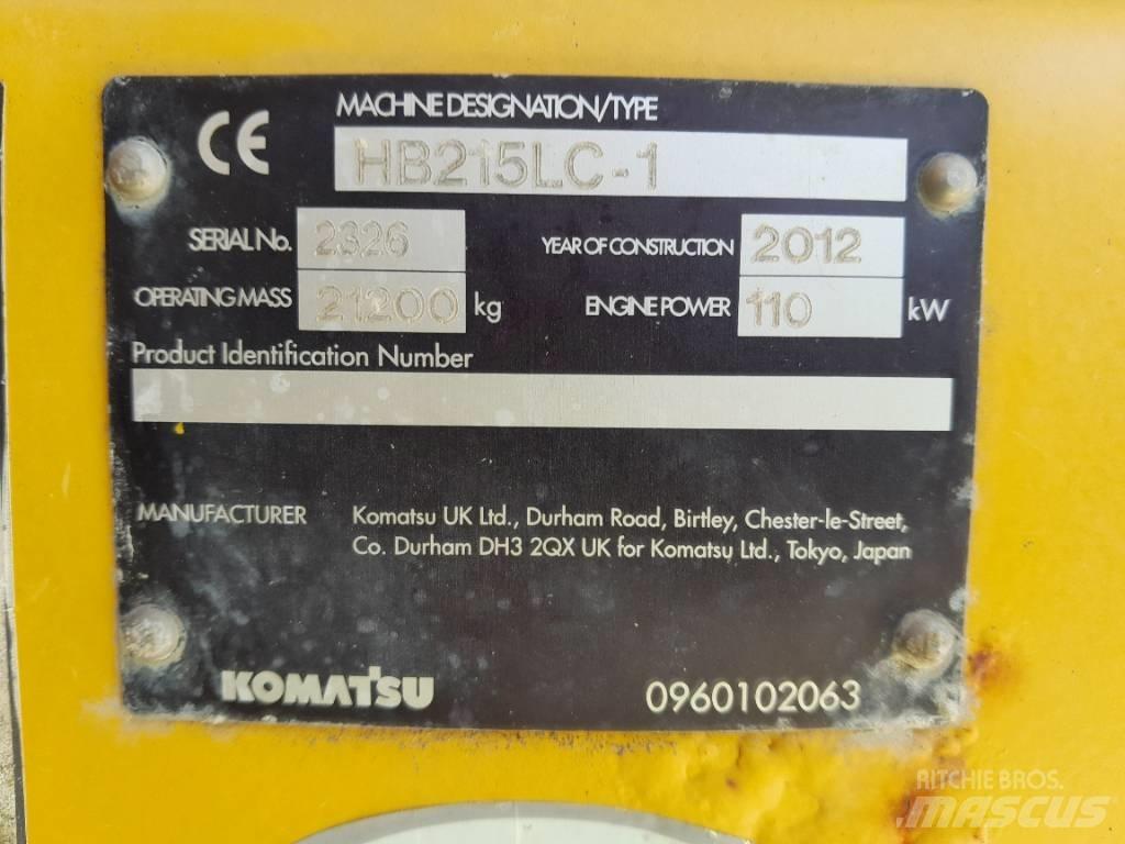 Komatsu HB215LC-1 Paletli ekskavatörler