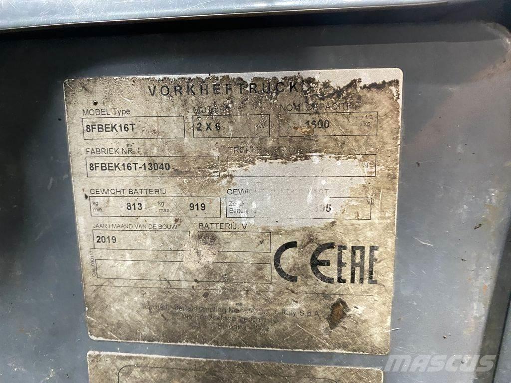 Toyota 8FBEK16T Elektrikli forkliftler