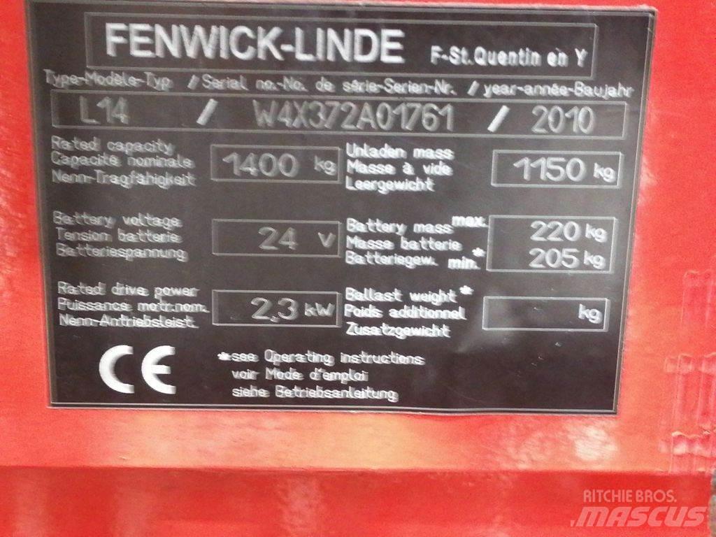 Linde L14 Yaya kumandali istif makinasi