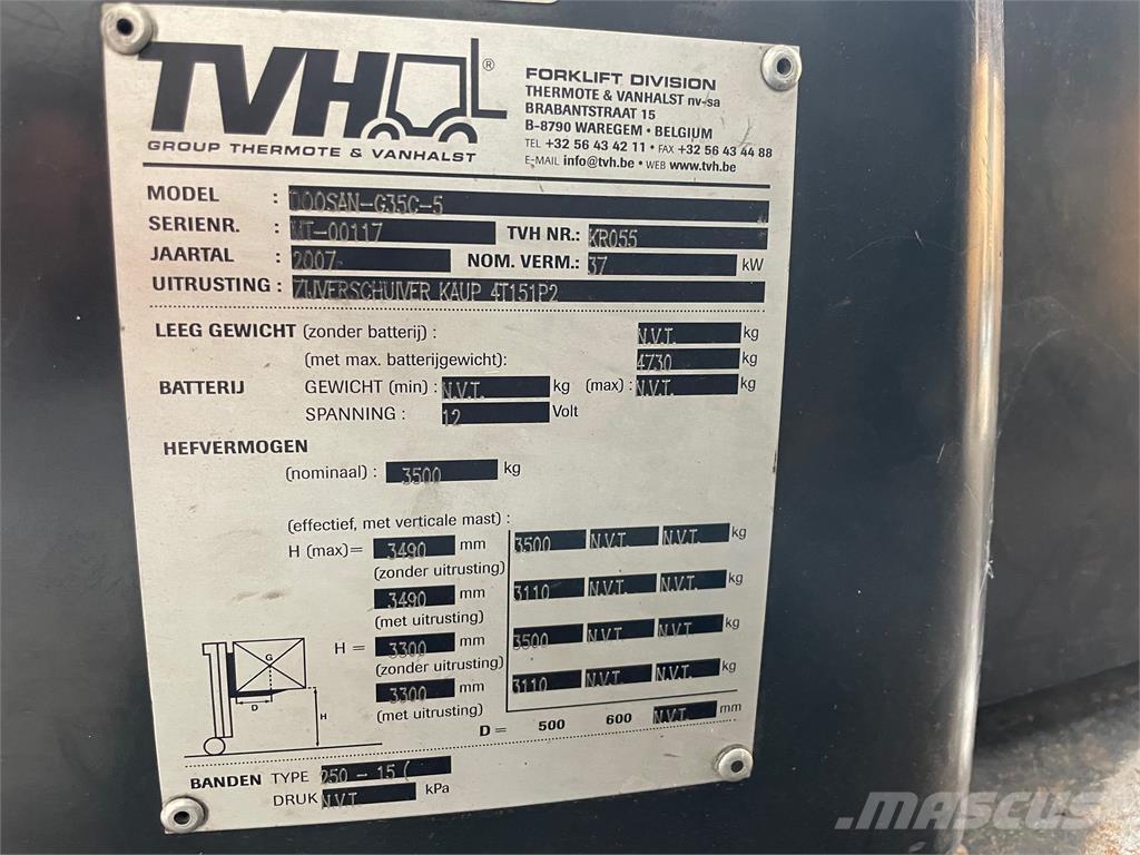 Doosan G35C-5 LPG'li forkliftler