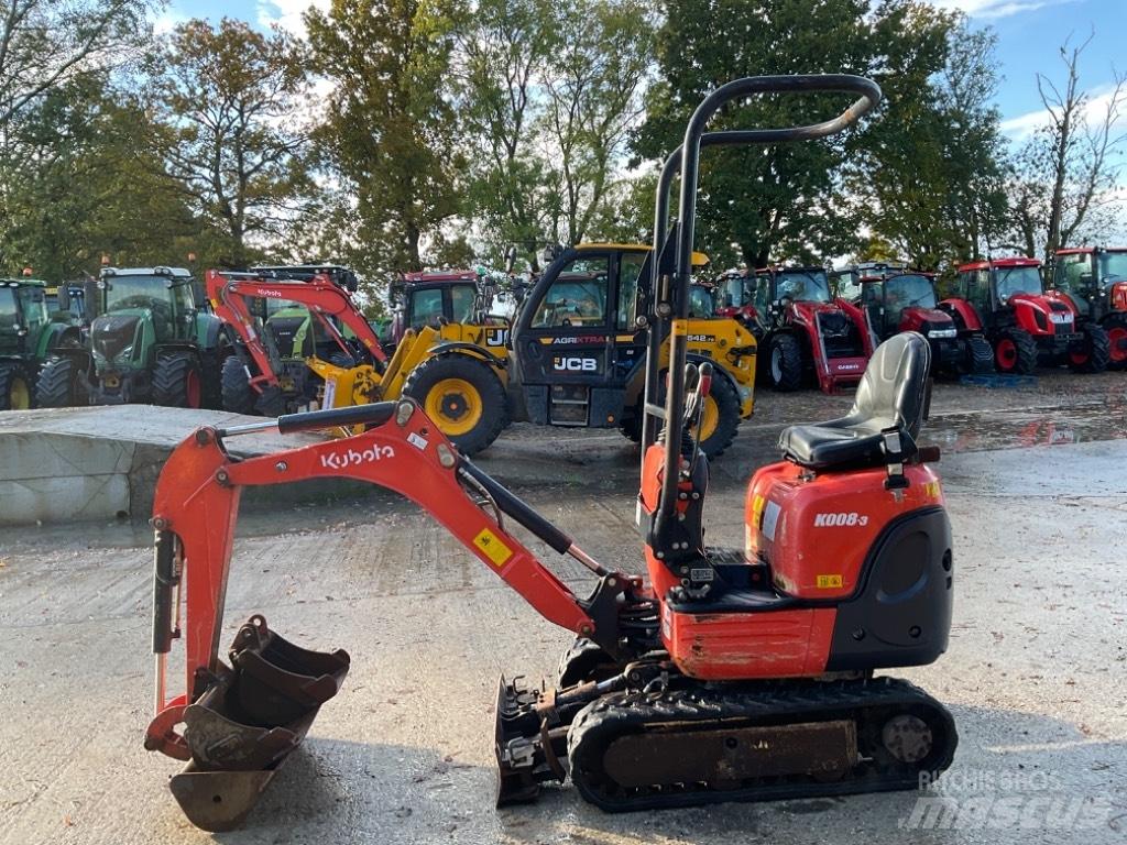 Kubota K 008-3 Mini ekskavatörler, 7 tona dek